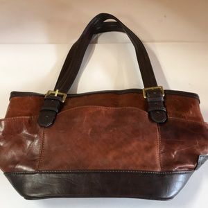 Tignanello purse. Brown leather. Pockets galore!!